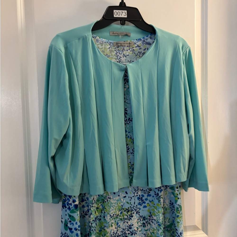 Danny & Nicole Two-Piece Floral Dress & Jacket Set Sz XL NWT - Picture 10 of 10